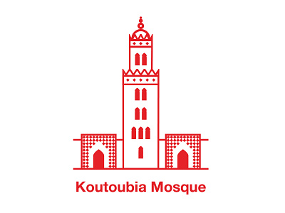Koutoubia Mosque branding design digital art dribbble icon logo vector