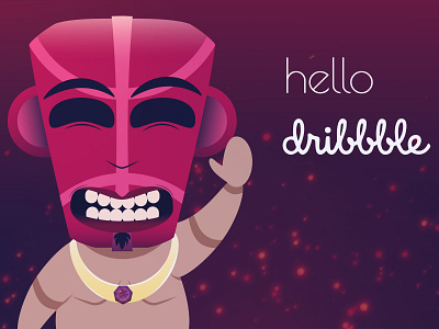 Hello dribbble charactedesign design dribbble firstshot hello illustration illustrator photoshop