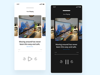 Audio Player Screen app design ui