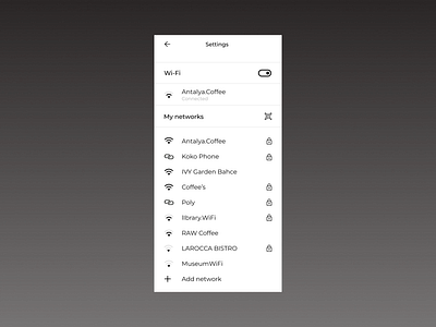 Daily UI #007 Settings