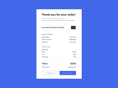 Daily UI #017 Email Receipt