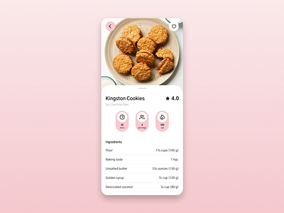 Daily UI #040 Recipe dailyui dailyui009 design ui uidesign uiuxdesign