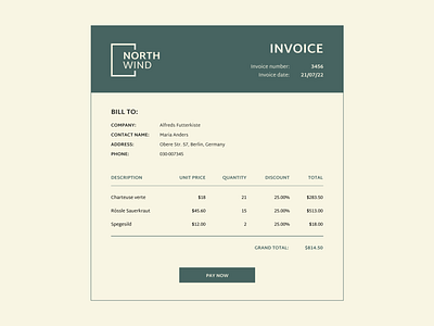 Daily UI #046 Invoice dailyui dailyui009 design ui uidesign uiuxdesign