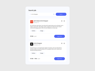 Daily UI #050 Job Listing dailyui dailyui009 design ui uidesign uiuxdesign