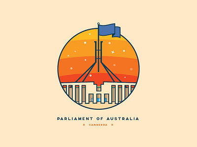 Parliament of Australia - Canberra australia canberra famous landmarks illustration rebound