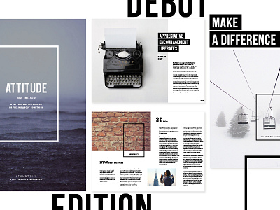 Attitude Magazine Debut Edition chronic illness layout magazine print