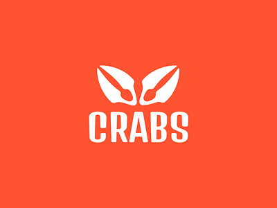 CRABS branding clean crab design fastfood flat food food and drink icon identity illustrator logo minimal vector