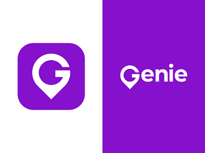 Genie Branding branding g letter logo g logo icon map pin