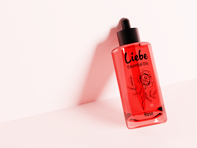 Leibe Rose 3d model blender brand branding industry label label design package packaging packaging design print visualization