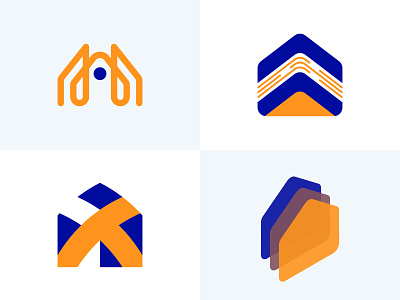 HomeExo logo Concepts abstract ai automation brand identity branding building construction decoration digital electric electronic home home appliances house interior iot logo property real estate smart home