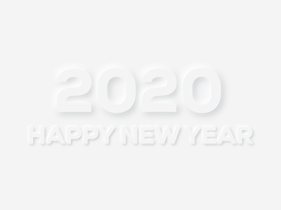Happy 2020 2020 2020 trend design designs happy new year neumorphism skeumorphic