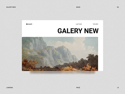 Gallery web-page art blog cover design dribbble gallery landing ui web web page