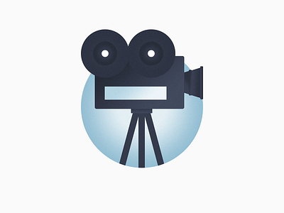 Movie Projector badge blue design flat graphic graphic design icon illustration modern movie navy