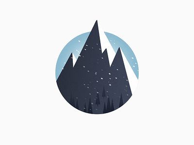 Mountain badge blue design flat graphic graphic design icon illustration modern mountain navy snow winter