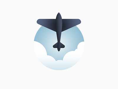 Airplane airplane badge blue cloud design flat graphic graphic design icon illustration modern navy sky