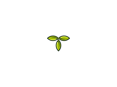 T Leaf leaf logo t