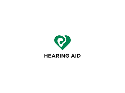 Hearing Aid aid ear hearing heart logo