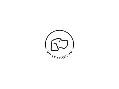 Gray Hound hound logo