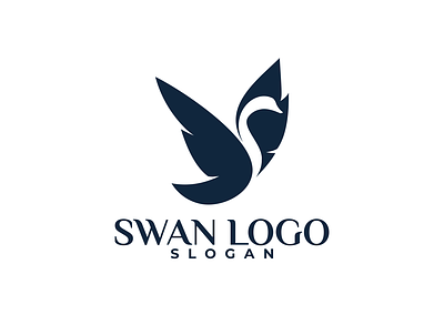 swan animal brand logo swan