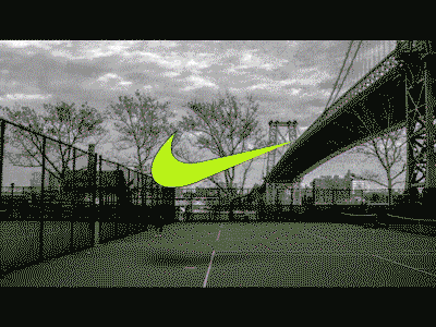Nike Tennis Display Director's Cut 2d 3d animation gif motion graphics nike tennis us open