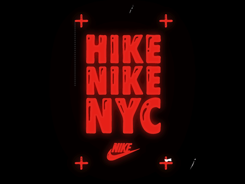 Hike Nike NYC 2d animation cel harrington hike mograph motion graphics nike space hole trippy
