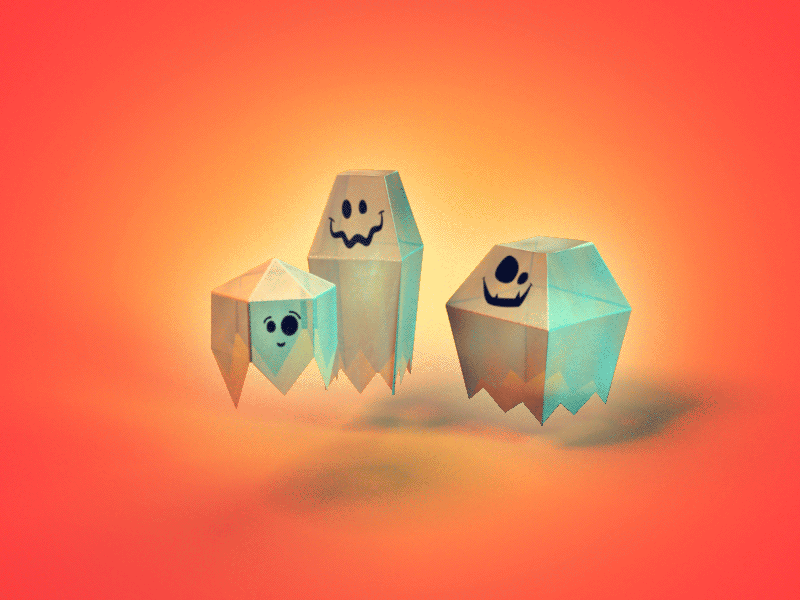 Ghost Trio animation c4d fart ghost gif halloween haunted spooky