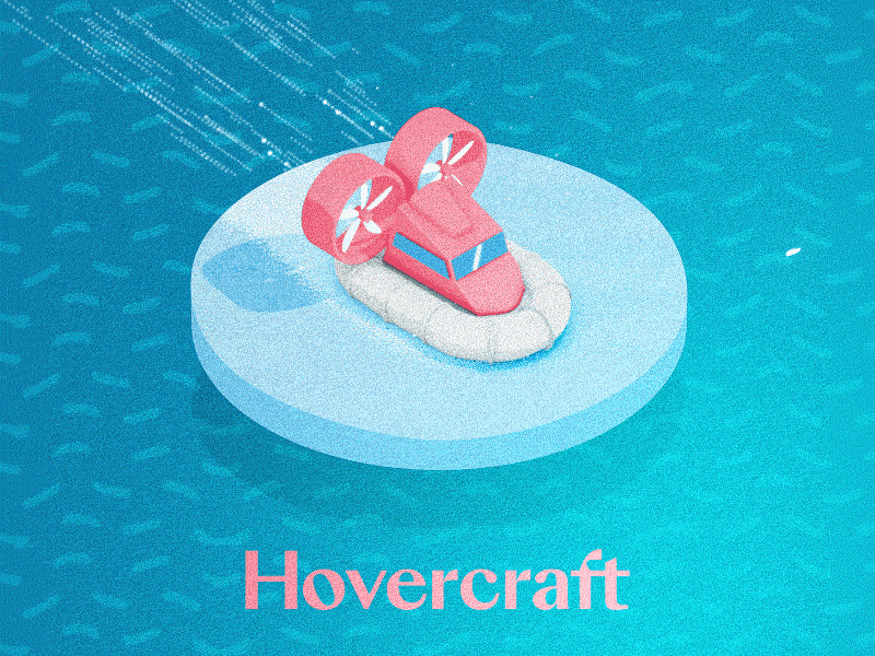 Hovercraft animation boat c4d fart gif hovercraft job motion graphics water