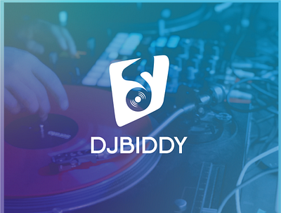 dj app - djbiddy app branding design design modern digital dj dj flyer django dji djs dribbble logo mark minimal mobile music music app music player rithm vector