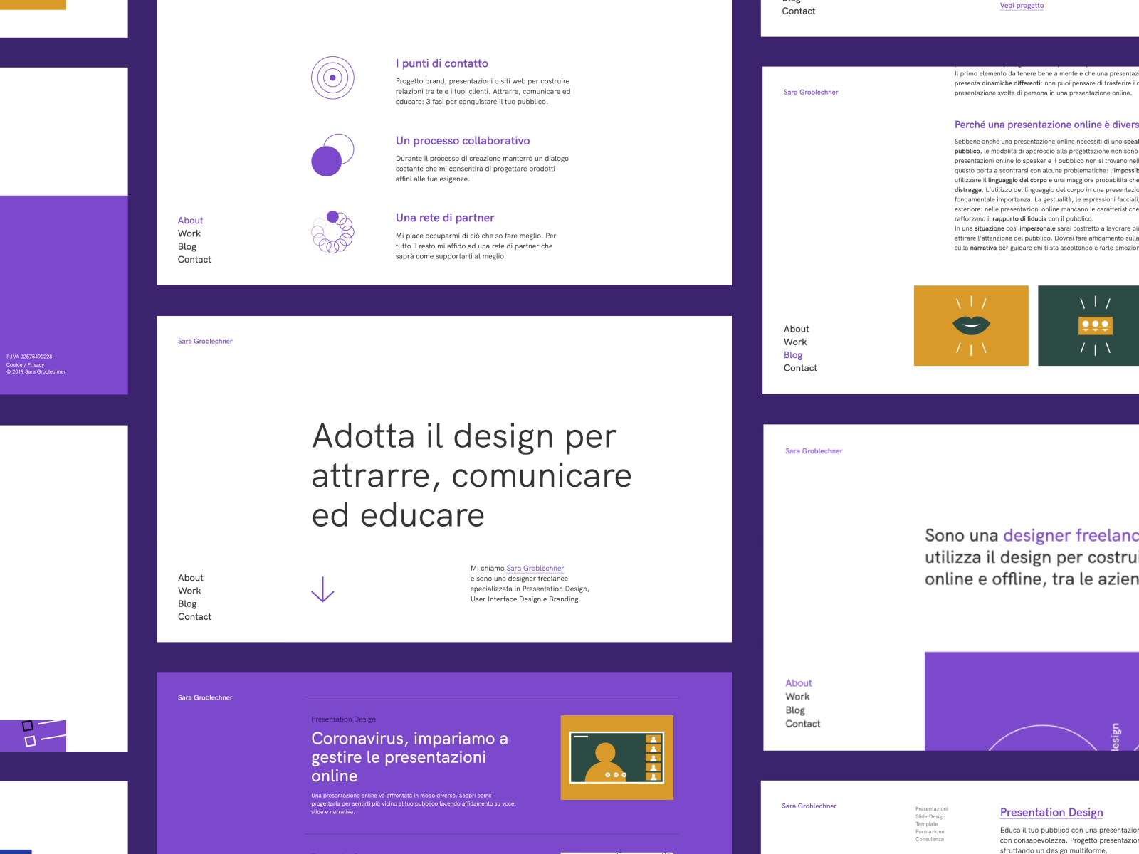 Personal Website branding design designer freelance interface ui ui design ux violet website