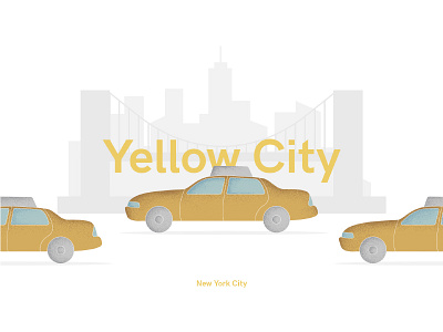 Yellow City america color colors illustration new york ny palette postcard travel