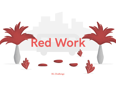 Red Work america boston color colors illustration palette postcard red travel
