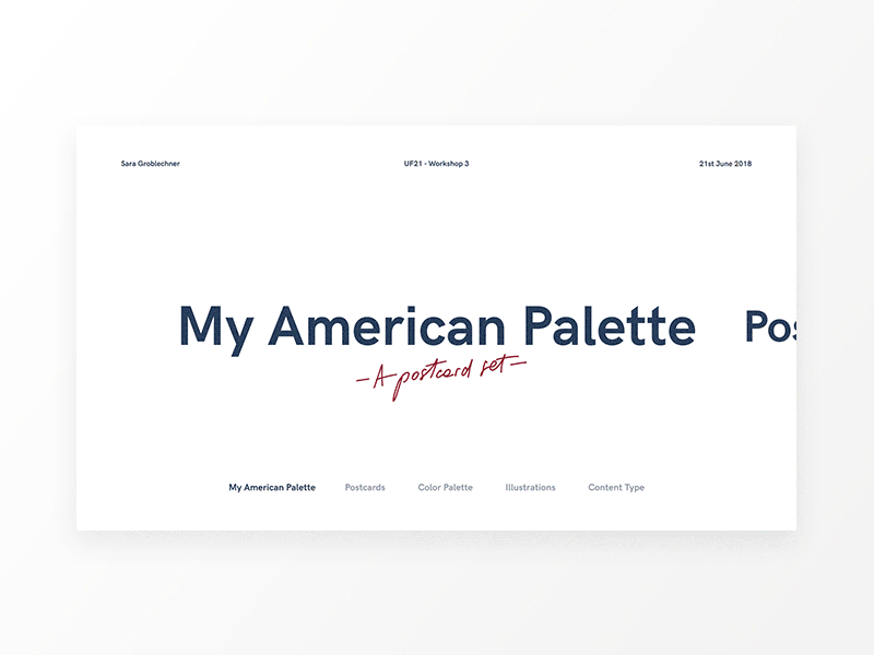 Presentation design - My American Palette