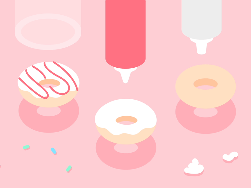 Donuts Factory animation color donuts food illustration palette