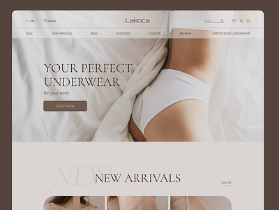 E-commerce Woman lingerie - Lakoca branding figma lingerie typography ui ux web design wesite woman