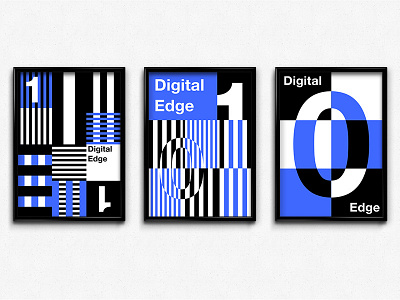 Digital Edge Posters digital graphic design helvetica poster