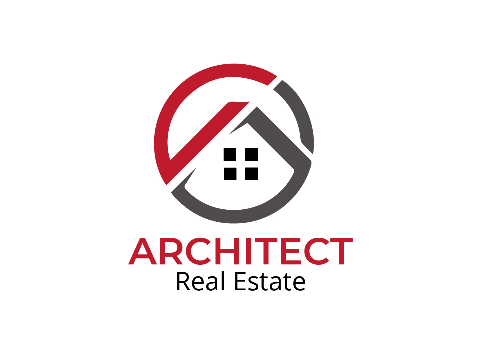 White modern architect real estate logo by MD ABDUL MOMIN on Dribbble