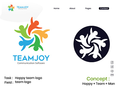 Happy team logo business logo company logo leader partners