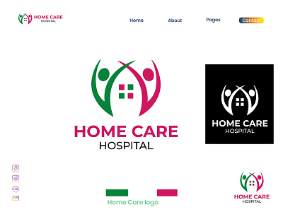 House Care logo Template, Medical House Logo insurance