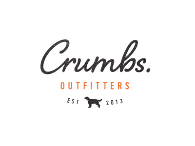 Crumbs dog identity logo