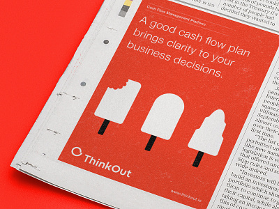 ThinkOut Newspaper Ad ad business cash flow chart financial newspaper statistics thinkoutio