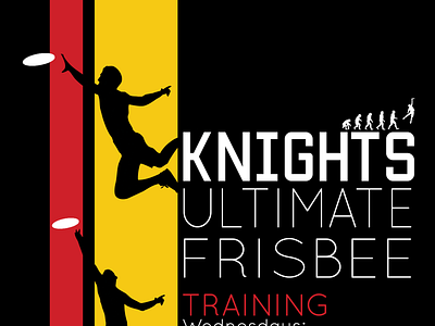 University of Reading - Knights Ultimate Frisbee Leaflet design leaflet photoshop ui