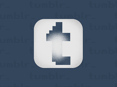 Dribble x Tumblr Icon Re-design app branding design graphic design illustration logo typography ui vector