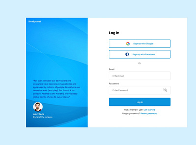 Sign up page ui