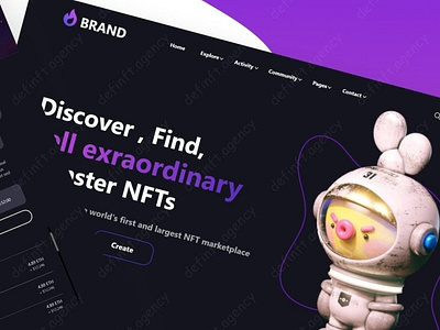 BRAND NFT Marketplace 3d bitcoin blockchain branding crypto crypto projects definftagency design fantom graphic design illustration logo meme token nft nft marketplace photoshop shibainu ui uiux ux