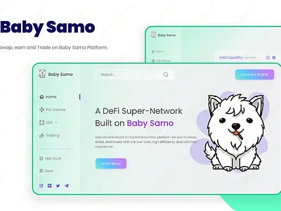 DEX 3d animation baby samo blockchain branding crypto design graphic design illustration logo motion graphics nft nft marketplace photoshop ui vector