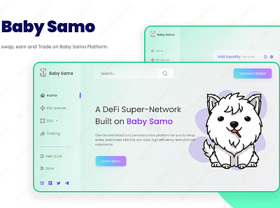 DEX 3d animation baby samo blockchain branding crypto design graphic design illustration logo motion graphics nft nft marketplace photoshop ui vector