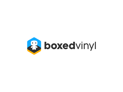 Logo design for BoxedVinyl box collector design hexagon icon logo toy vinyl