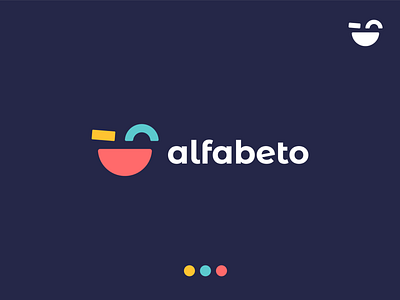 Logo design for Alfabeto alphabet blocks happy kids learning logo school shapes smile