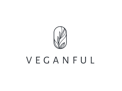 Loog design for Veganful food healthy leaves logo plants vegan