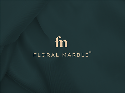 Logo design for Floral Marble bags accessories fashion floral fm logo logo design marble